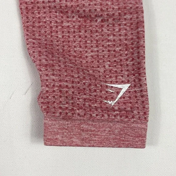 Gymshark Leggings Womens Pink Seamless High Waist Textured Yoga Gym Pants - Picture 7 of 9